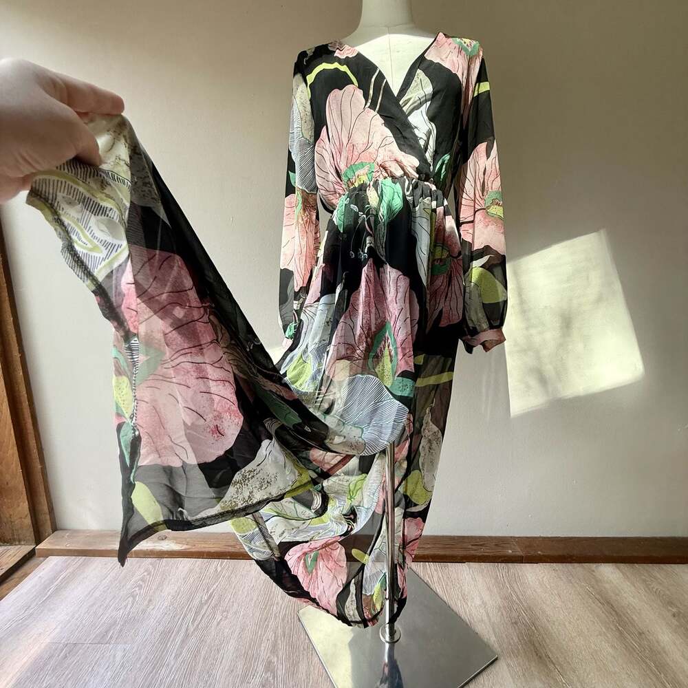 Black Floral Maxi Dress